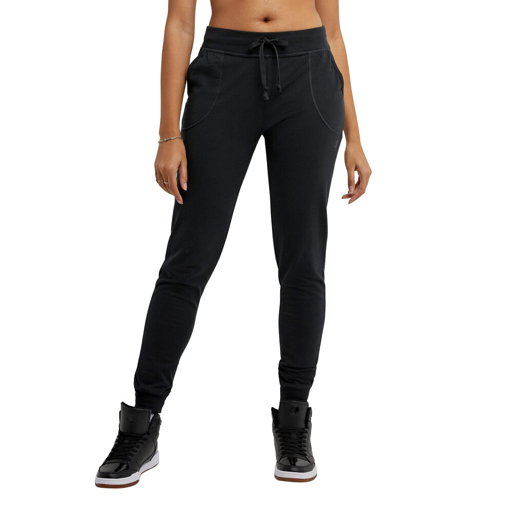 Champion Joggers  Lightweight  Comfortable Jersey Lounge Pants for Women  29""""  Black  Large