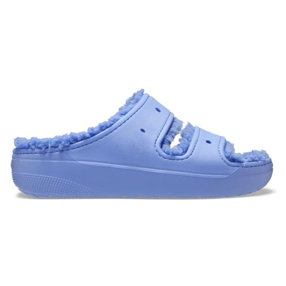 Crocs Unisex-Adult Classic Cozzzy Sandals  Fuzzy Slippers and Slides  Moon Jelly  Numeric_10 US Men