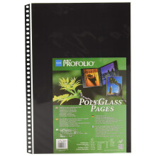 Profolio de Itoya Art Profolio Polyglass 10-Pack Multi-Ring Reabilt Pages-Retrato 11 x 17 polegadas
