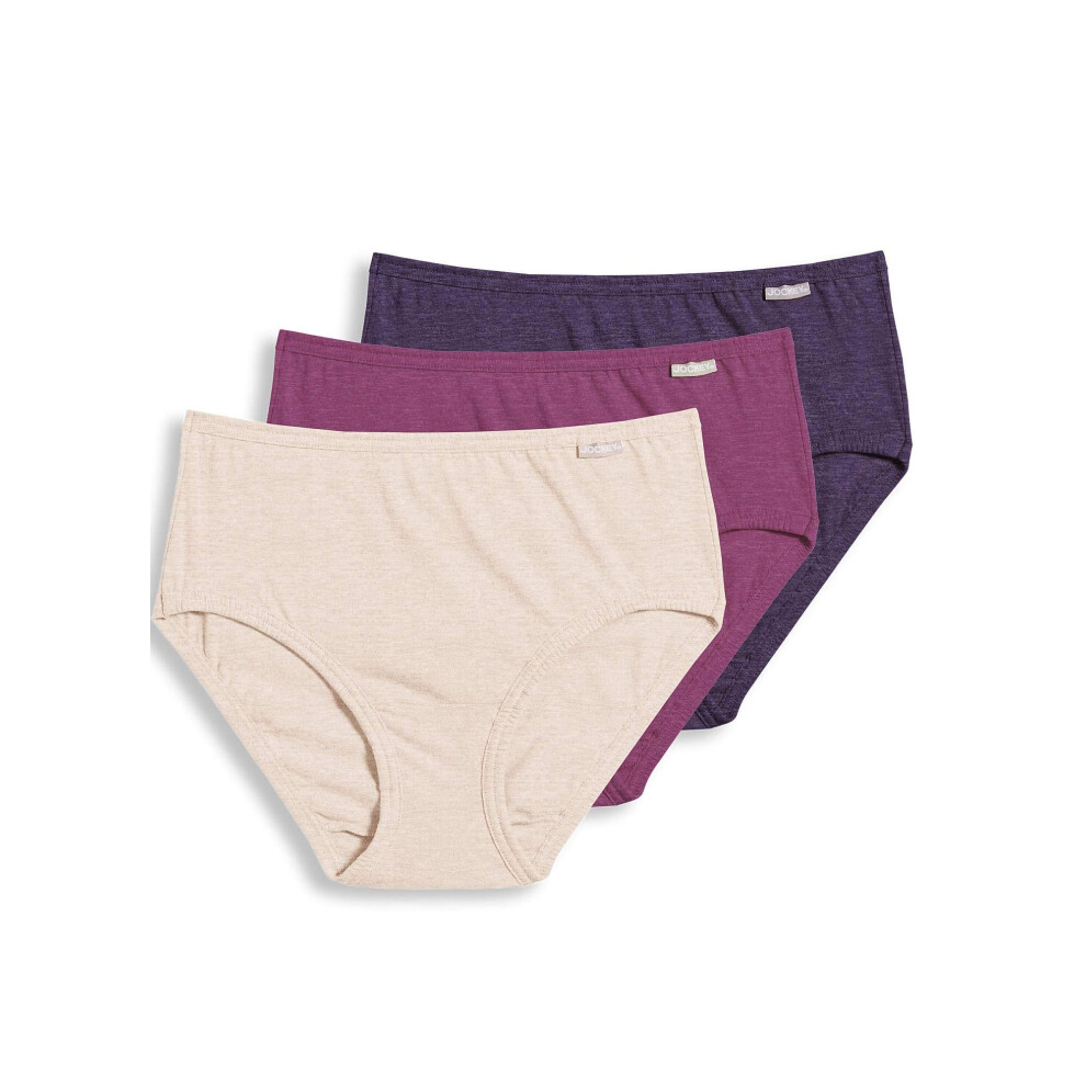 Sous-v   tements pour femmes Jockey Elance Hipster - Lot de 3, avoine, Boysenberry, violet parfait, 5