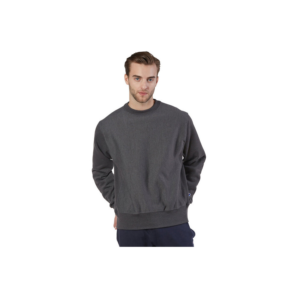 Adult Reverse Weave crew - WHITE - S(D0102H7YUX8)