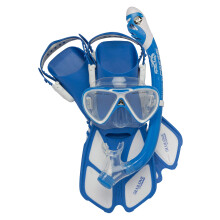 Cressi Mini Bonete Pro Dry Set, Blauw/Wit, S/M