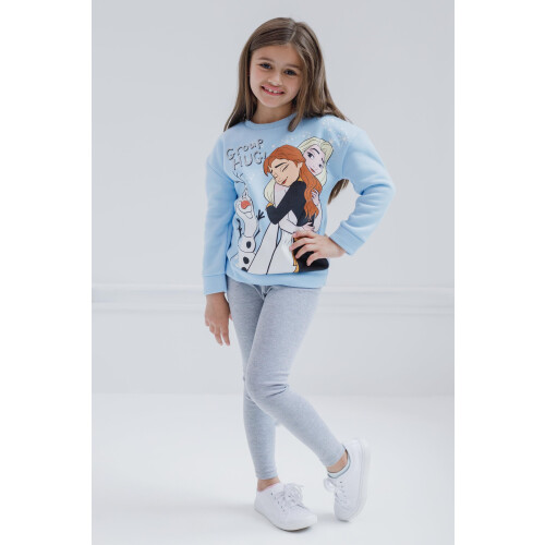 Disney Disney Frozen Princess Άννα Έλσα Όλαφ Φούτερ & Κολάν Μωρών Μπλε/Γκρι 5Τ 1