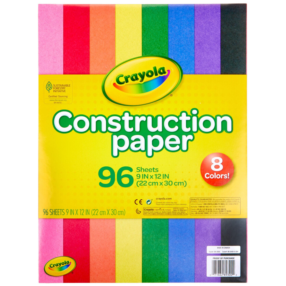 Crayola Construction Paper 96 Sheets