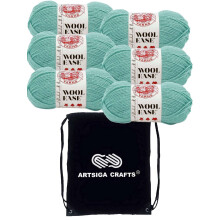Lion Brand Wool Ease Succulent 620-119 (6-Skeins - Same Dye Lot) Worsted Medium #4 Acrylic  Wool Yarn for Crocheting and Knitting with Project Ba