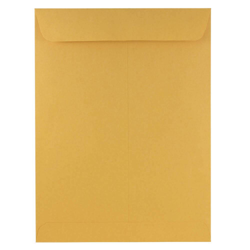 JAM PAPIER 9 """" X 12 """" Open Eind Envelopes - Brown Kraft - 100/Pack
