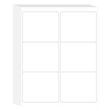 L LIKED 3-1/3" x 4" Verzendlabels 30 Vellen, Totaal 180 Printbare Witte Stickerlabels