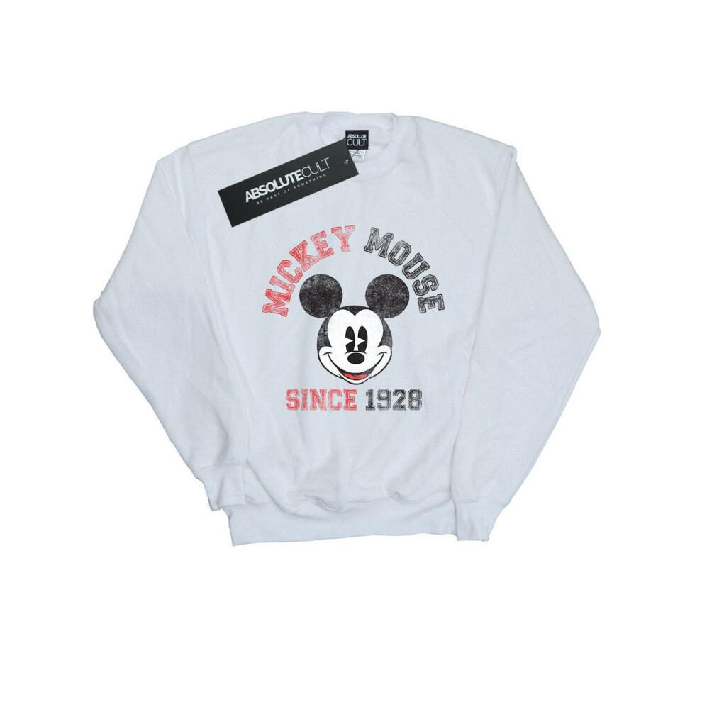 (12-13 Years, White) Disney Girls Minnie Mouse Since 1928 Sweatshirt