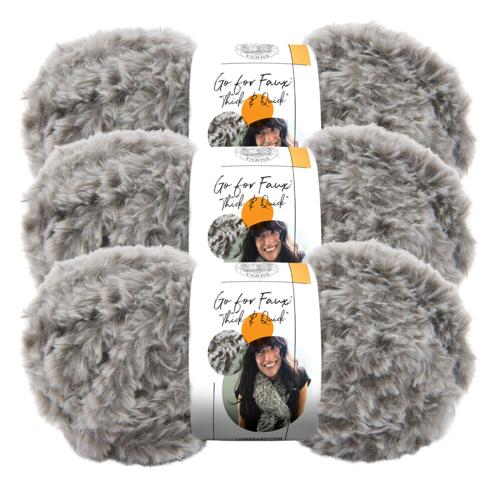 (3Er-Pack) Lion Brand Yarn Go F R Faux Thick & Quick Bulky Yarn Husky-image