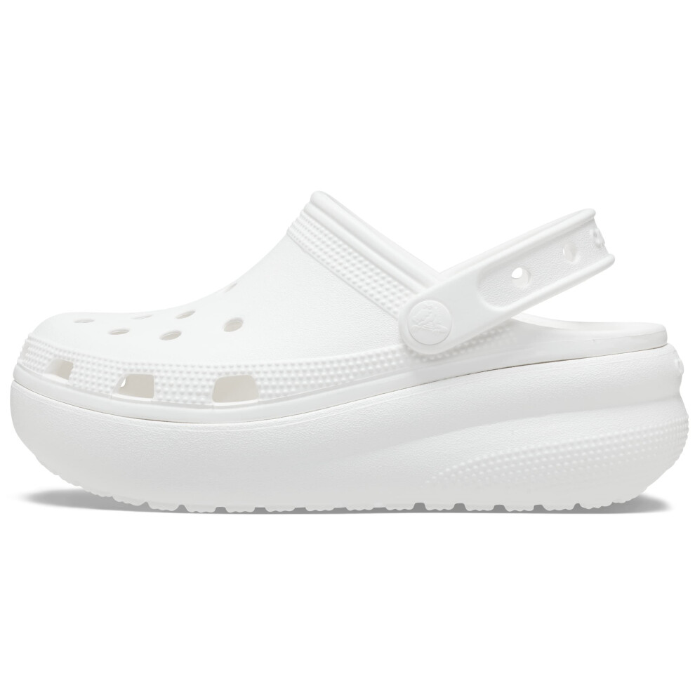 Crocs Unisex-Child Classic Cutie Platform Clogs  White  11 Little