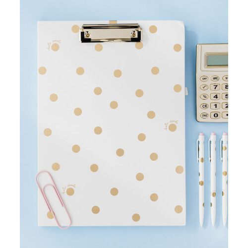 Kate Spade New York A4 Μπλοκ Φακέλου με Χαμηλό Προφίλ και Χρυσές Τελείες 2