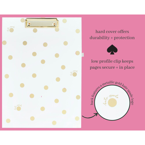 Kate Spade New York A4 Μπλοκ Φακέλου με Χαμηλό Προφίλ και Χρυσές Τελείες 1