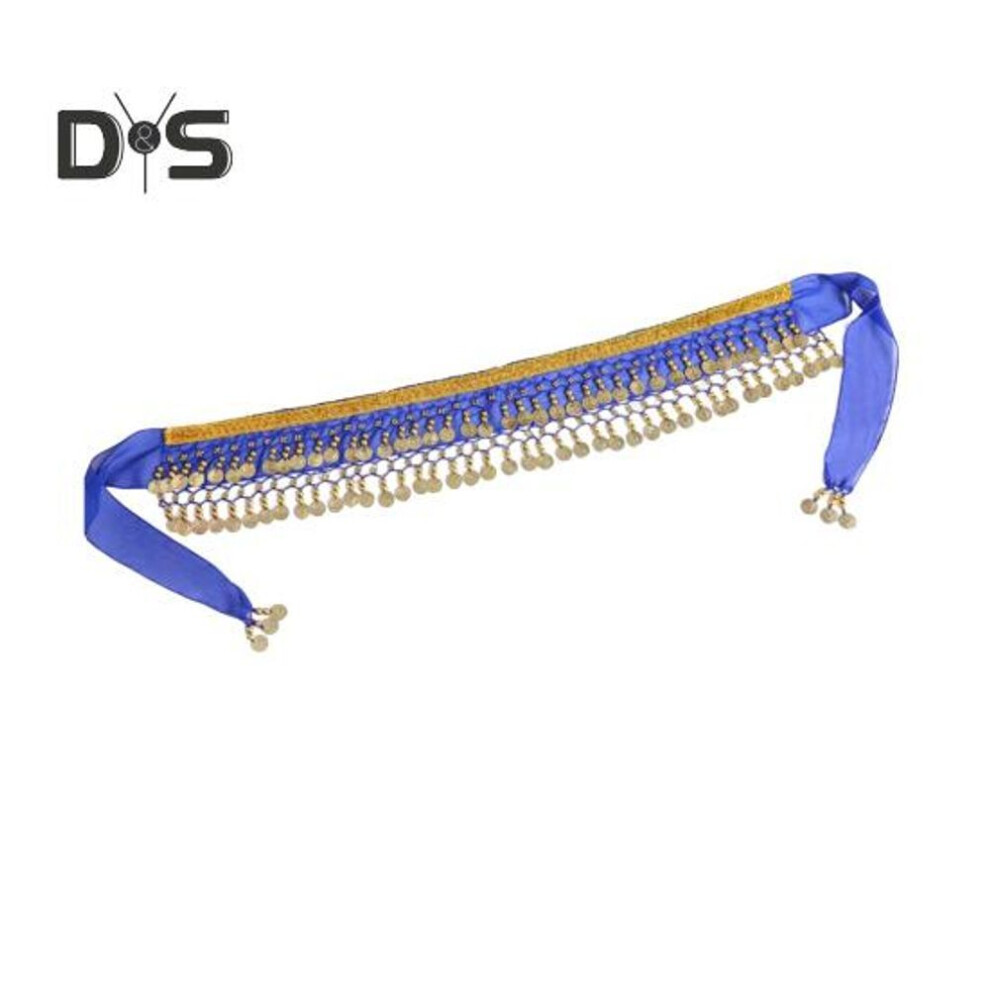 (royal blue) Dog Belly Dance Costume Corgi Dog Waist Chain Butt Curtain Clothes with Sequin Sexy Puppy Shaking Hip Scarf Dress Up Skirt