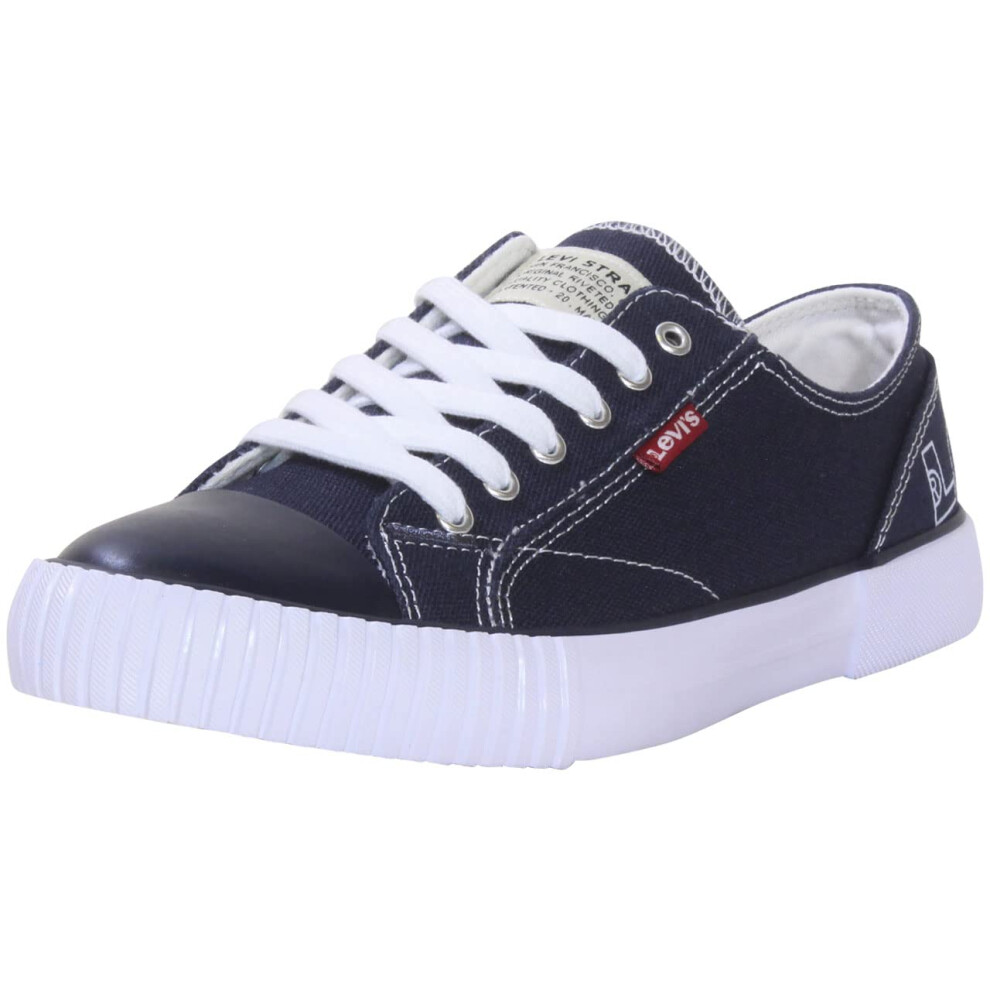 Levi's Womens Anika C Logo Classic Sporty Fashion Sneaker Shoe  Navy/White  8.5 M