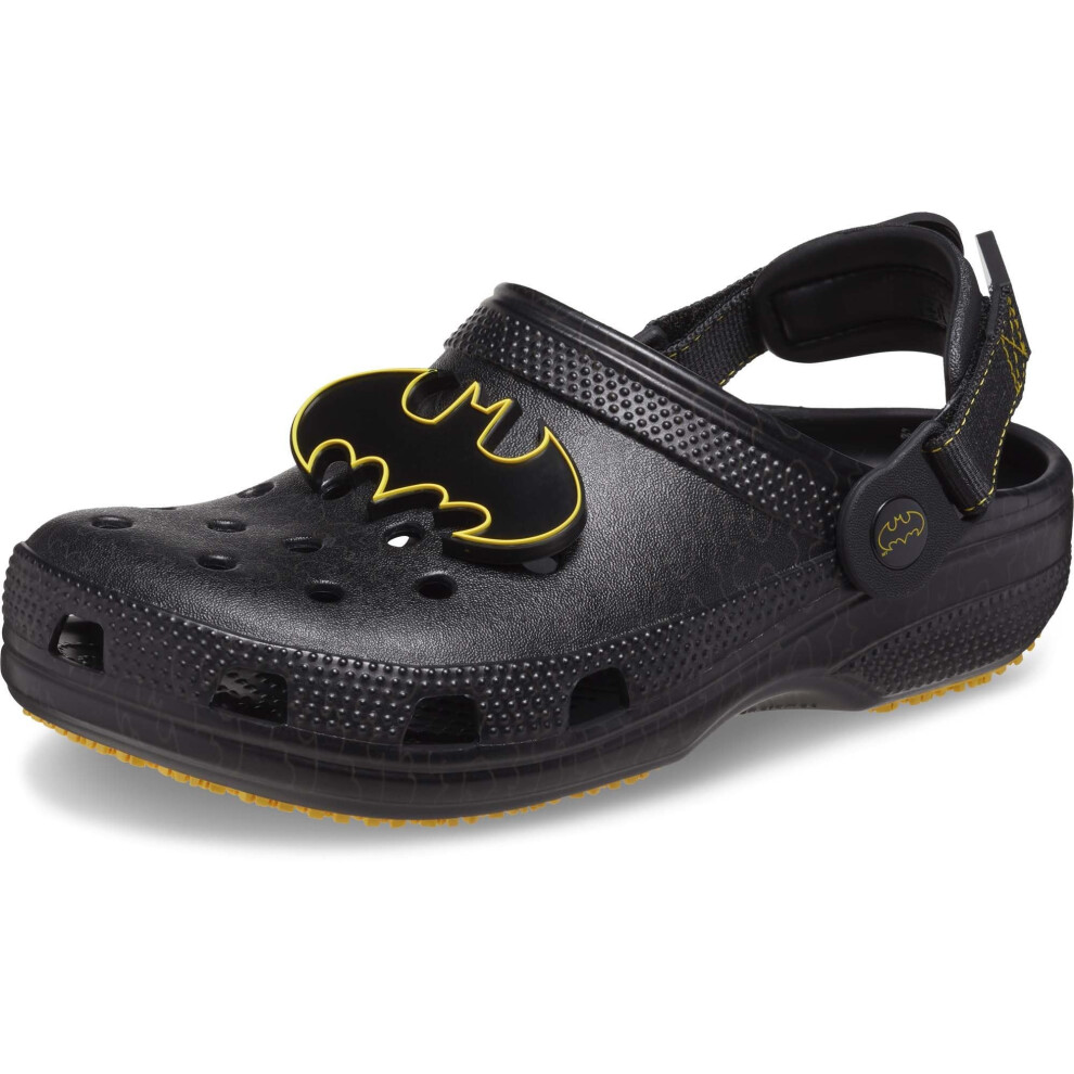 Crocs Unisex Classic Adjustable Batman Clogs | Slip Resistant Work Shoes  Black  Numeric_6 US Men