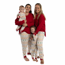 Burt's Bees Baby Baby Herren Familien-Schlafanzug, passender Urlaubs-Schlafanzug aus Bio-Baumwolle, Lebkuchen-Fair-Isle-Muster, Gr e M