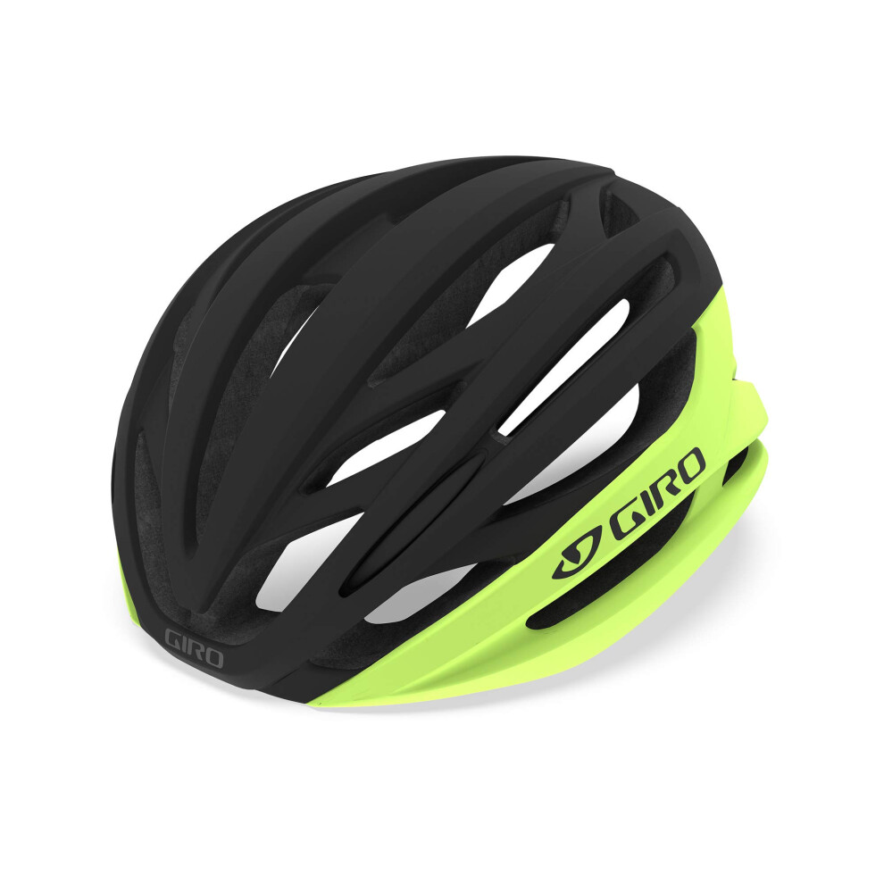 Giro Syntax MIPS Adult Road Cycling Helmet - Highlight Yellow/Black  Small (51-55 cm)
