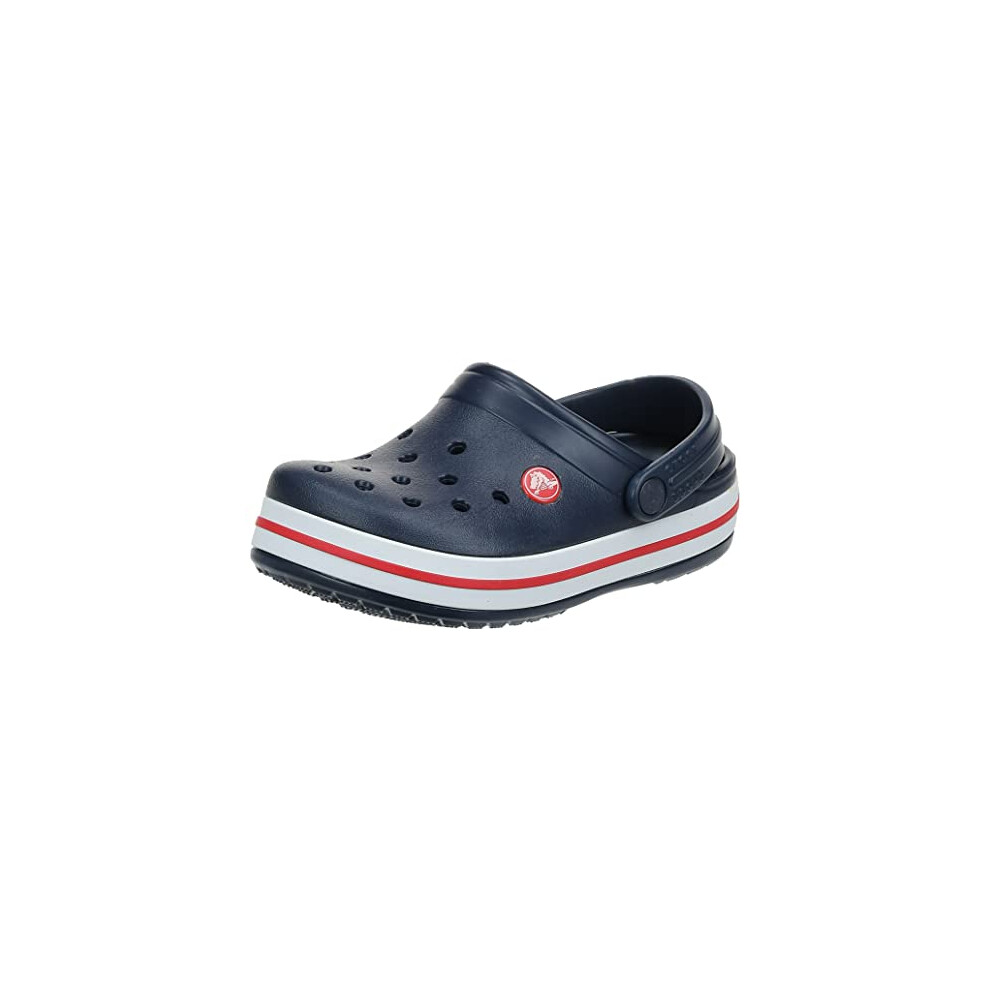 Crocs unisex child Kids' Crocband Clog  Navy/Red  4 Big Kid US