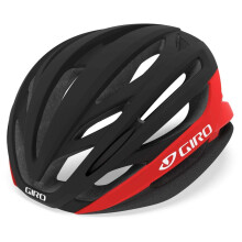 Casco de ciclismo de carretera Giro Syntax MIPS para adultos - Negro mate/Rojo brillante, talla grande (59-63 cm)