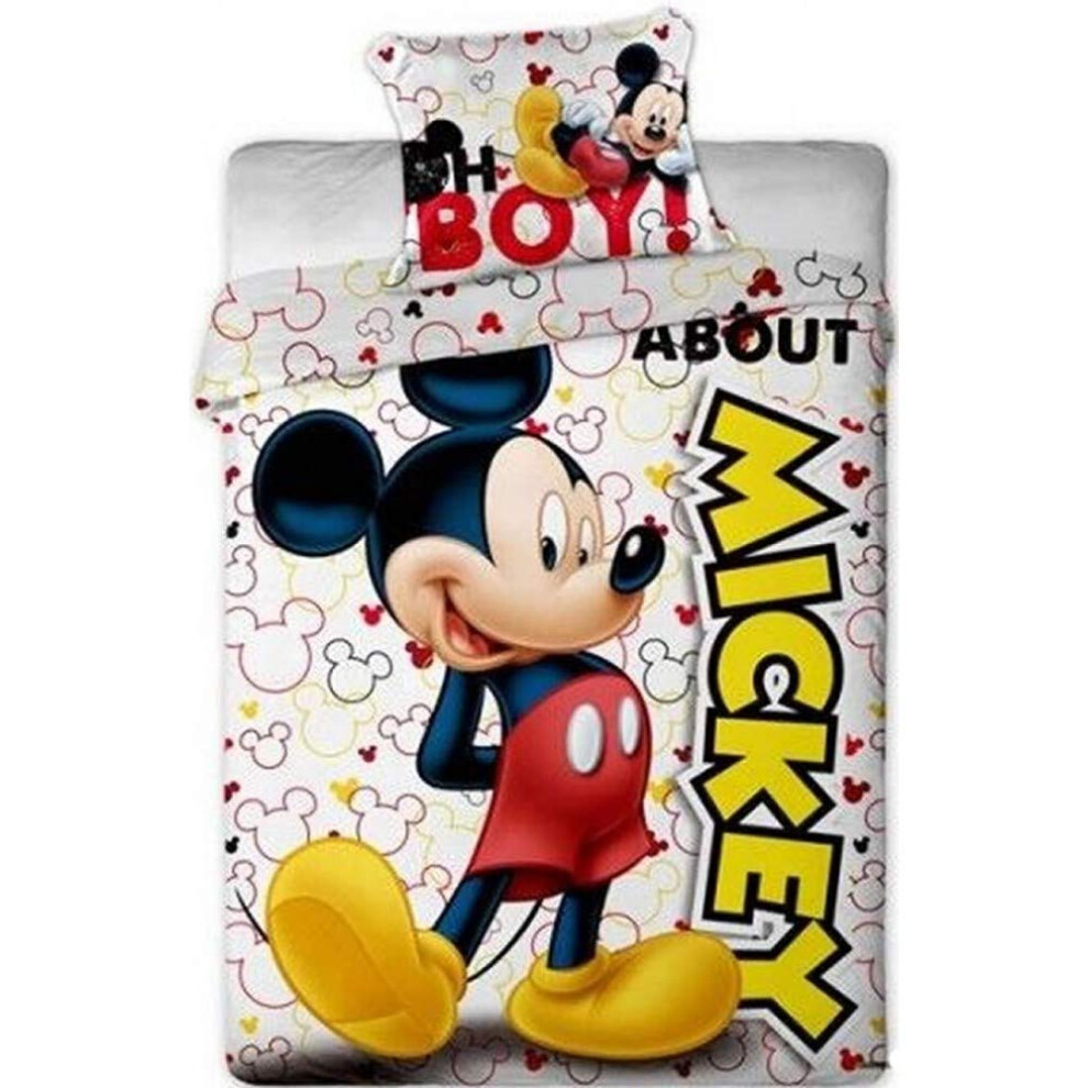 New Disney Mickey Mouse Reversible Duvet Cover + Pillowcase 140X200 Cm Lyoaym008mckdv