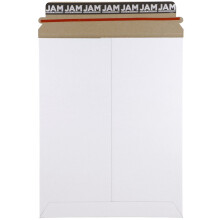 JAM PAPPER Stay-Flat fotopostkuvert med Peel & Seal-frslutning - 9 3/4 x 12 1/4 - Vit - Sljs styckvis