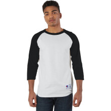 Raglan-T-Shirt fr Erwachsene WEISS SCHWARZ S(D0102H7DNVJ)