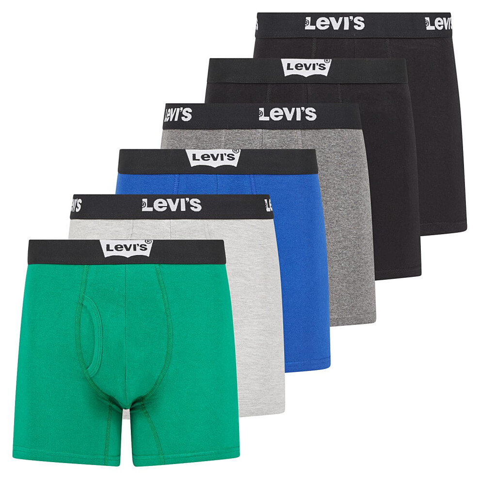 Levi's Mens Boxer Briefs Mens Underwear 6 Pack Breathable Cotton Boxers for Men