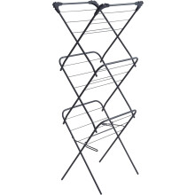 OurHouse Slimline 3-Tier Clothes Airer Dryer 12m Drying Space - Grey