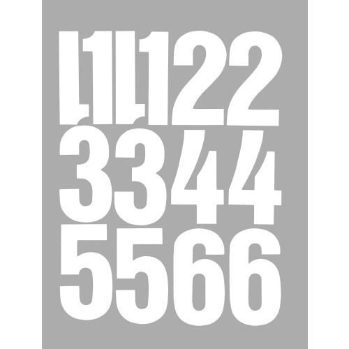 Nmeros de vinil autoadesivo Chartpak 4 polegadas de altura branco 23 por pacote (01196) 1