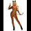 3PC.Cougar geborsteld lycra catsuit 1