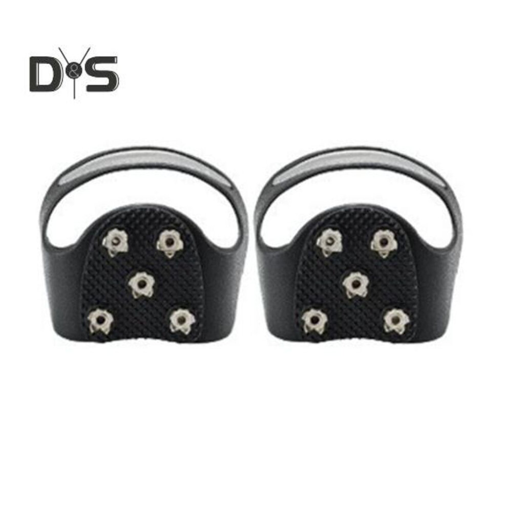 (as the picture, L) Crampons Ice Snow Traction Cleats Anti-Skid 5 Point Gripper Spikes for Walking Jogging Hiking Outdoor Winter Sports