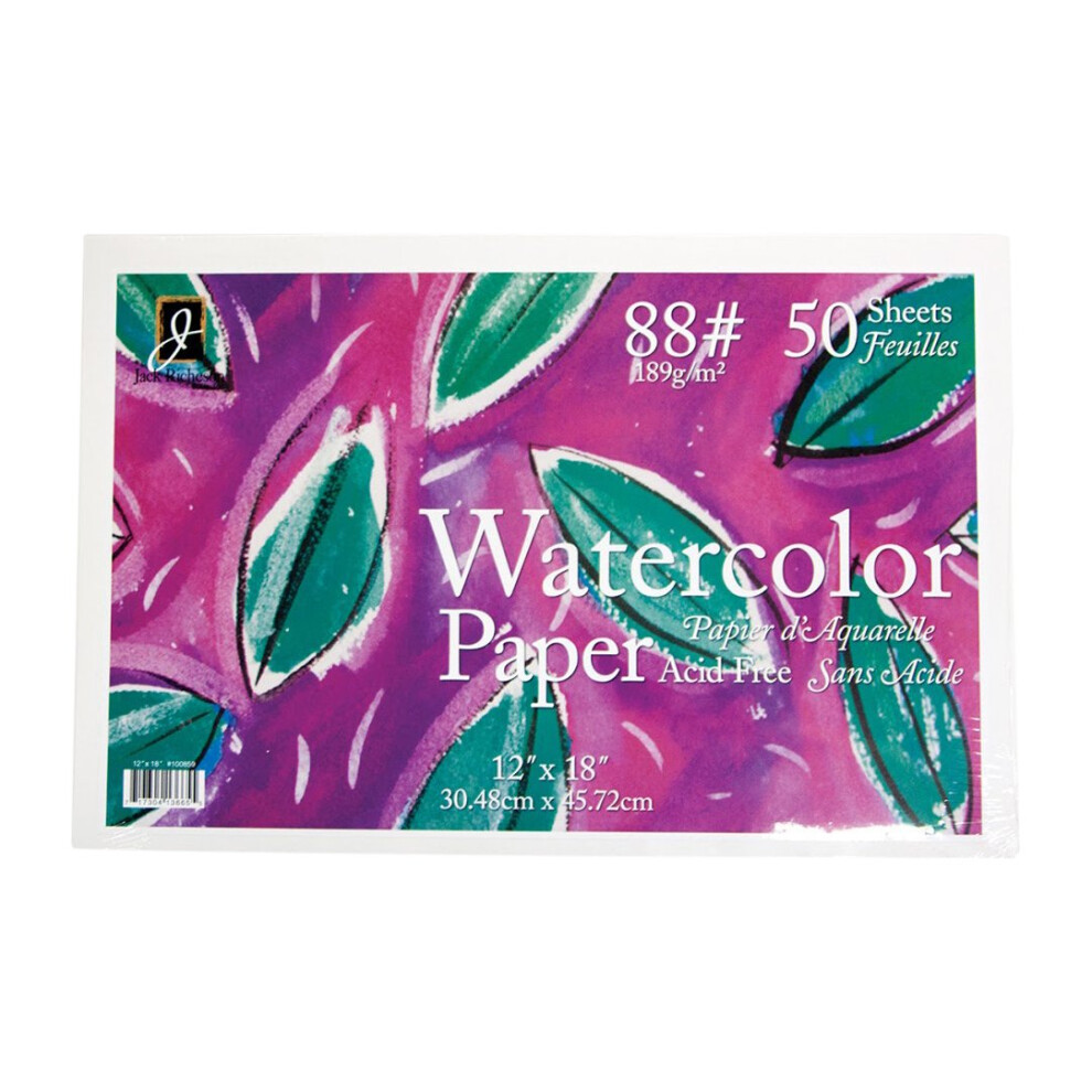 Jack Richeson 50-pack 12"""" x 18"" 88# aquarelpapier