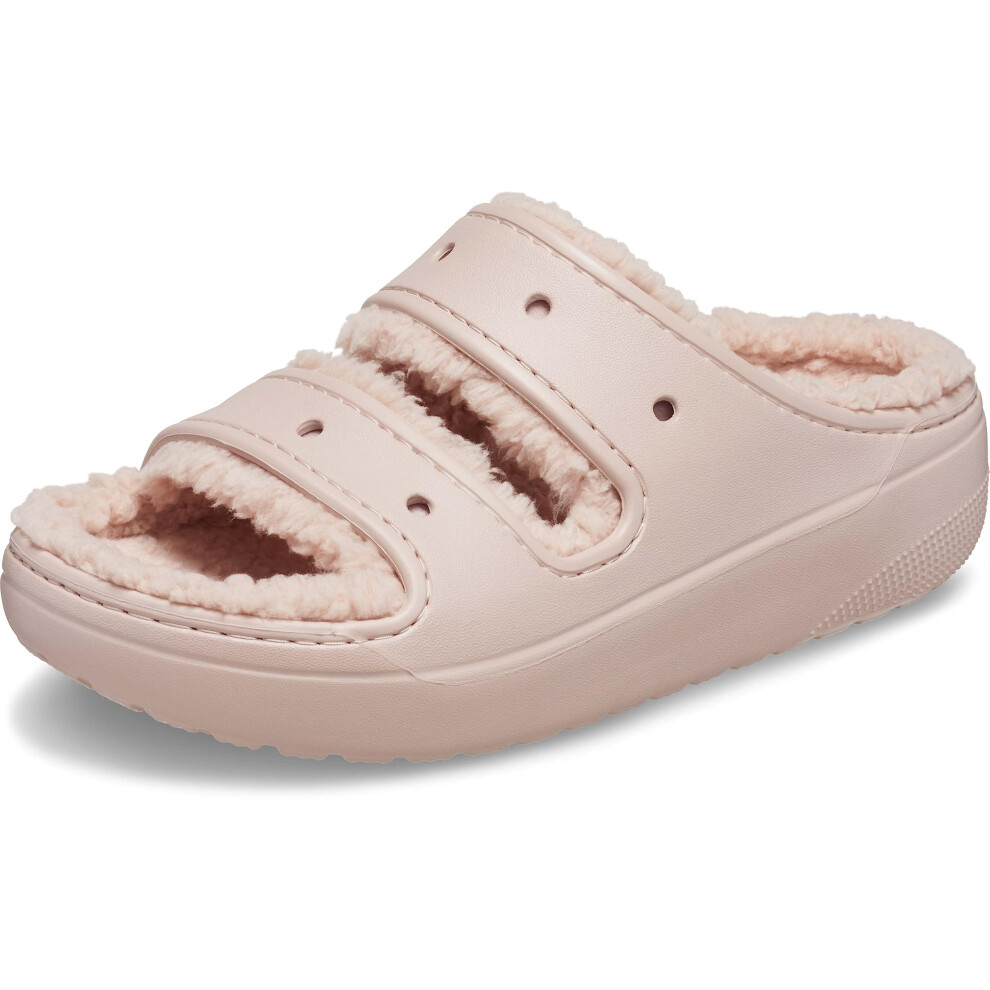 Crocs Unisex Classic Cozzzy Sandals  Fuzzy Slippers and Slides  Pink Clay  Numeric_13 US Men