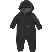 Carhartt Baby Boys Lngrmad Huvoverall med dragkedja framtill Caviar Black Heather 24M