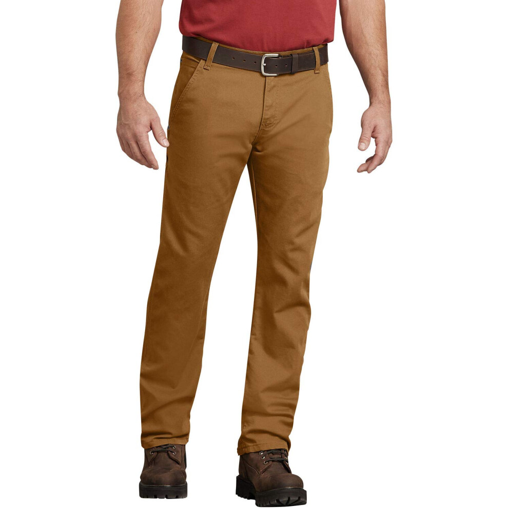 Dickies Mens Tough Max Duck Carpenter Pants Stonewashed Brown Duck 32W X 32L Us