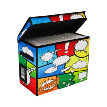 BCW Comic Foldaway | Collapsible Comic Book Storage Tote for 125-150 Comic Books | Foldable Box for Comic Books (Single Pow!)