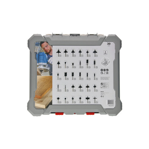 Bosch Bosch Professional 2607017475 30-delt s?t tr?fr?serbitss?t til 8 mm skaftfr?ser 2
