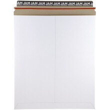 JAM PAPPER Stay-Flat fotopostkuvert med Peel & Seal-frslutning - 12 3/4 x 15 - Vit - Sljs styckvis