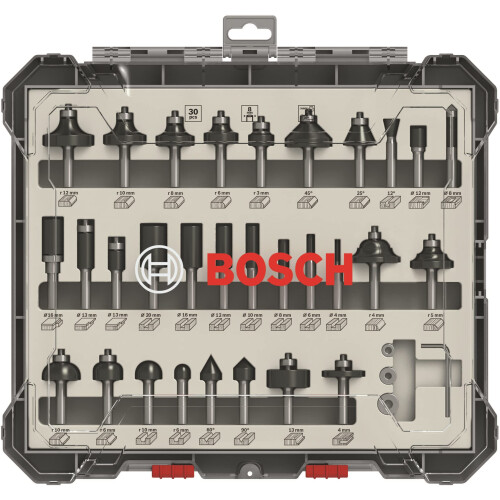 Bosch Bosch Professional 2607017475 30-delt s?t tr?fr?serbitss?t til 8 mm skaftfr?ser