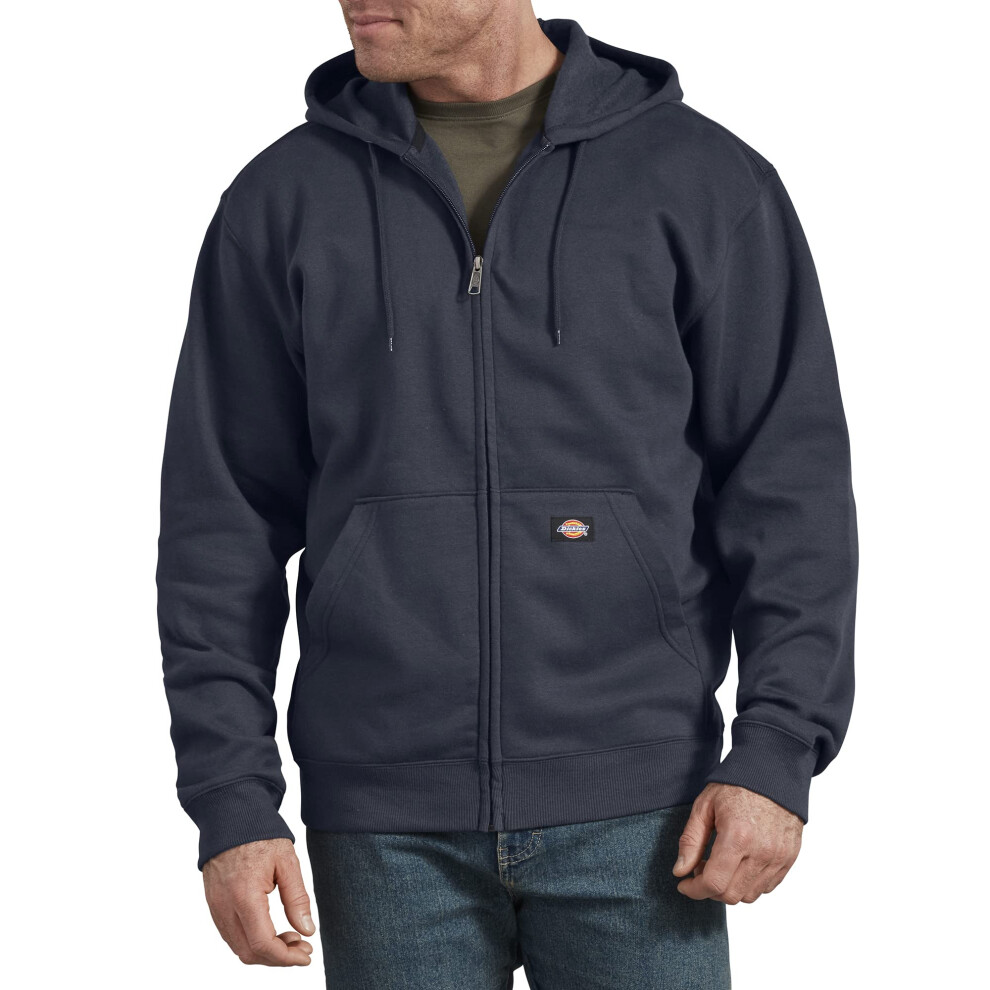 Dickies Men's Full Zip Fleece Hoodie  Dark Navy  Large