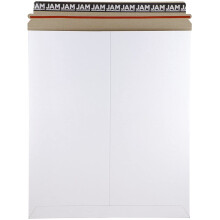 JAM PAPPER Stay-Flat fotopostkuvert med Peel & Seal-stngning - 12 3/4 x 15 - Vit - 6 styva utskick/paket