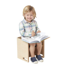 ECR4Kids Bentwood Mehrzweck-Würfelstuhl Kindermöbel Natur