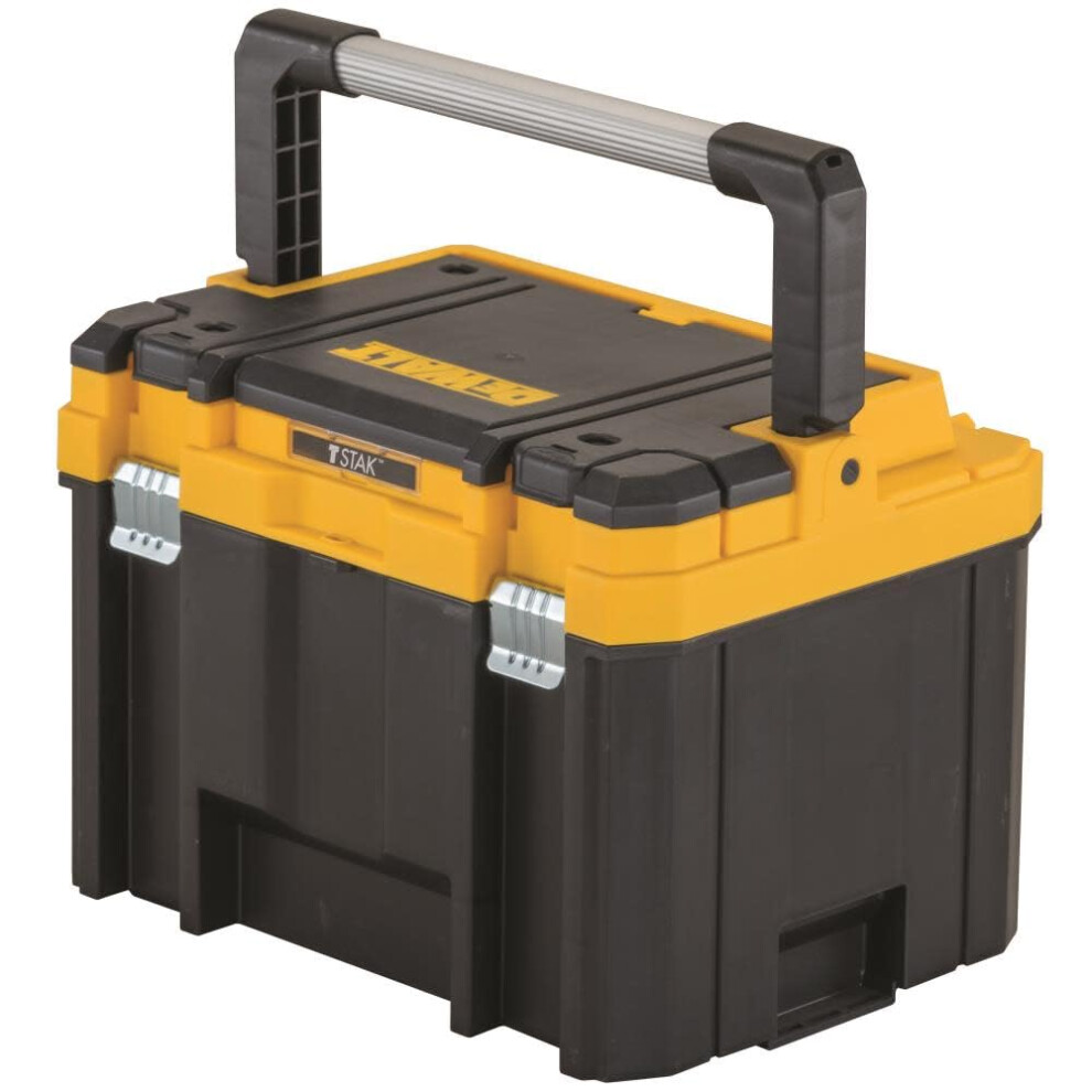 DEWALT TSTAK Tool Box  Deep  Long Handle  Extra Large Design  Fixed Divider for Tool Organization  Water and Debris Resistant (DWST17814)
