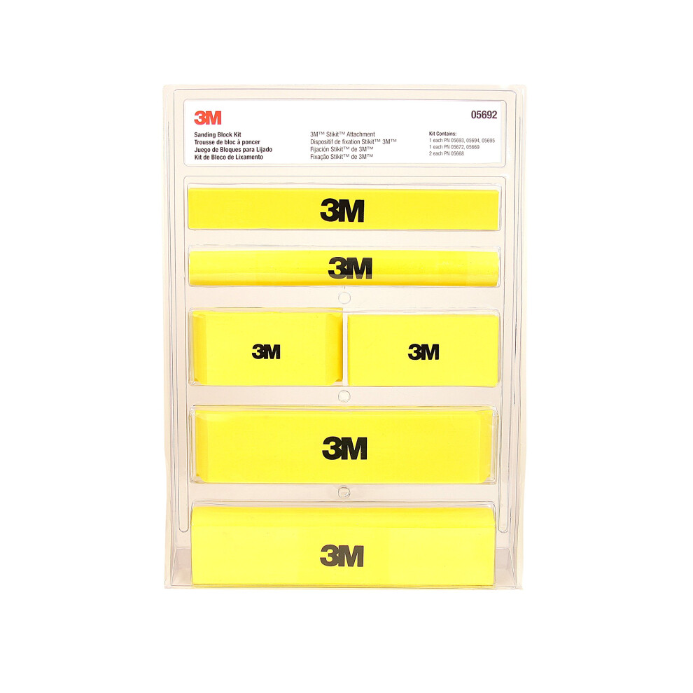 3M 5692 Stikit Sanding Block Kit  05692  6 per case  One Size  Factory  6 Count