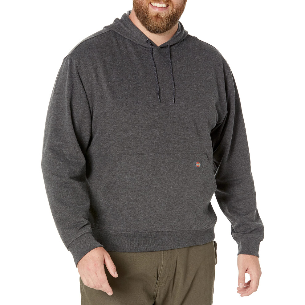 Dickies mens Pullover Hoodie Fleece Jacket  Dark Heather  Large US