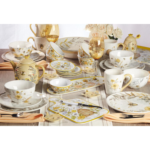 Piatti per la cena Sweet 10.75 ""di api certificata set di 4 multi colorati 2