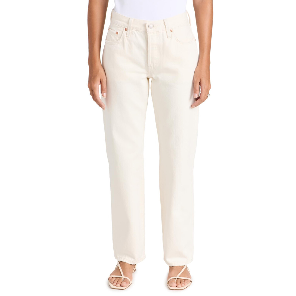 Levi's Women's 501 90s Jeans  Ecru Booper No Damage  Off White  28