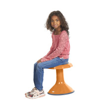 ECR4Kids ACE Active Core Engagement Wobble Stool 15-Inch Seat Height Flexible Seating Orange