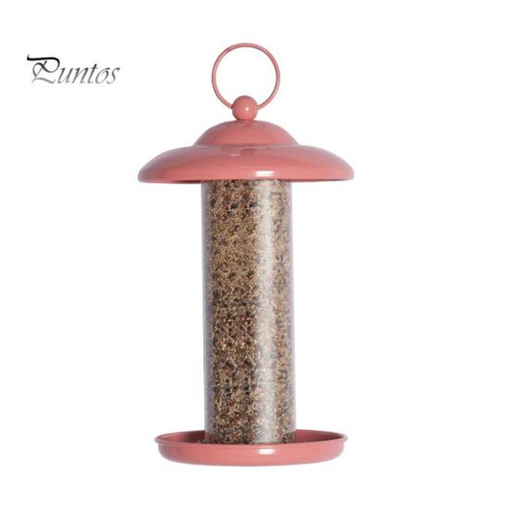 Metal Bird Feeder Outdoor Hanging Wild Bird Feeder With Large Roof And Tray For Yard Patio Lawn Pathway Landscape
