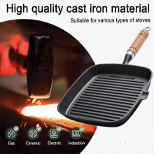 Grill Pan Non Stick Griddle Frying Poring Induction Skillet Cooking